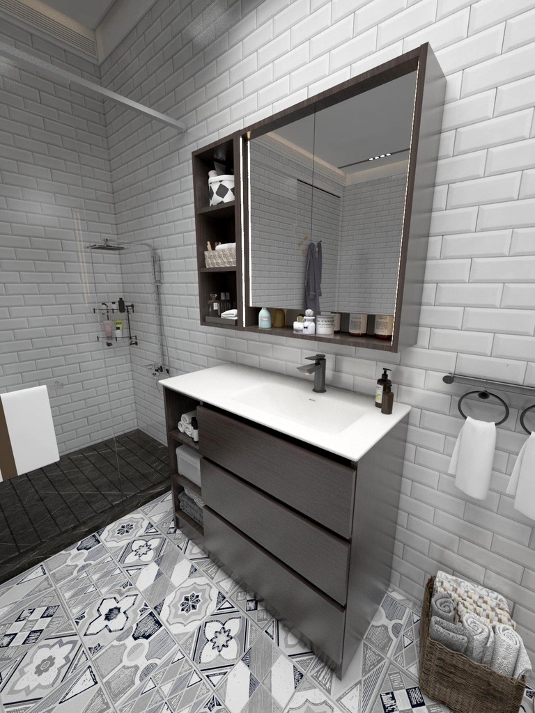 Colección Ballota - Mueble Luzia - Color Antracita Metálica Fina